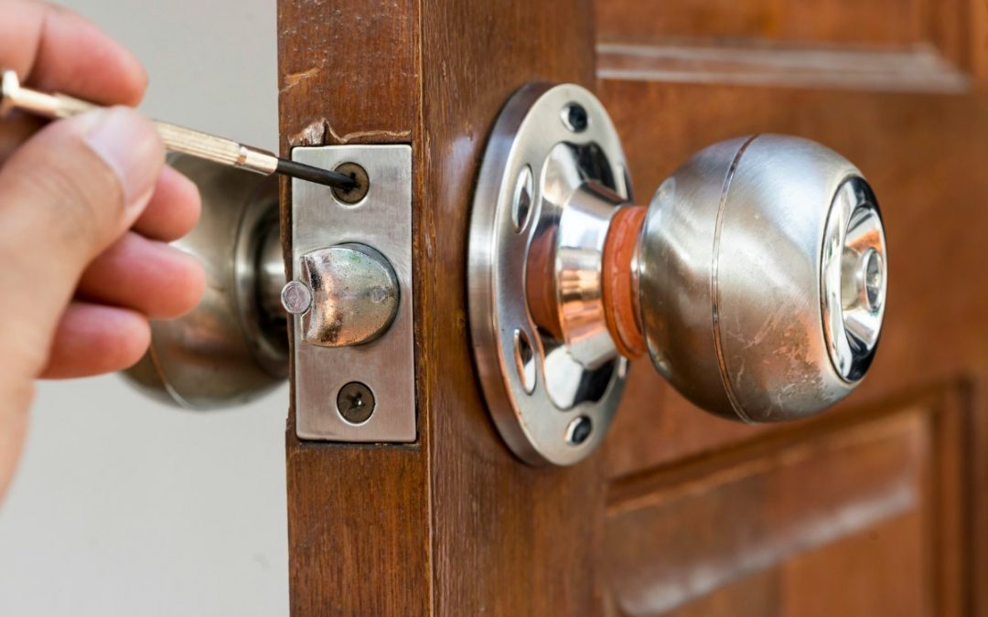 screwing in door lock