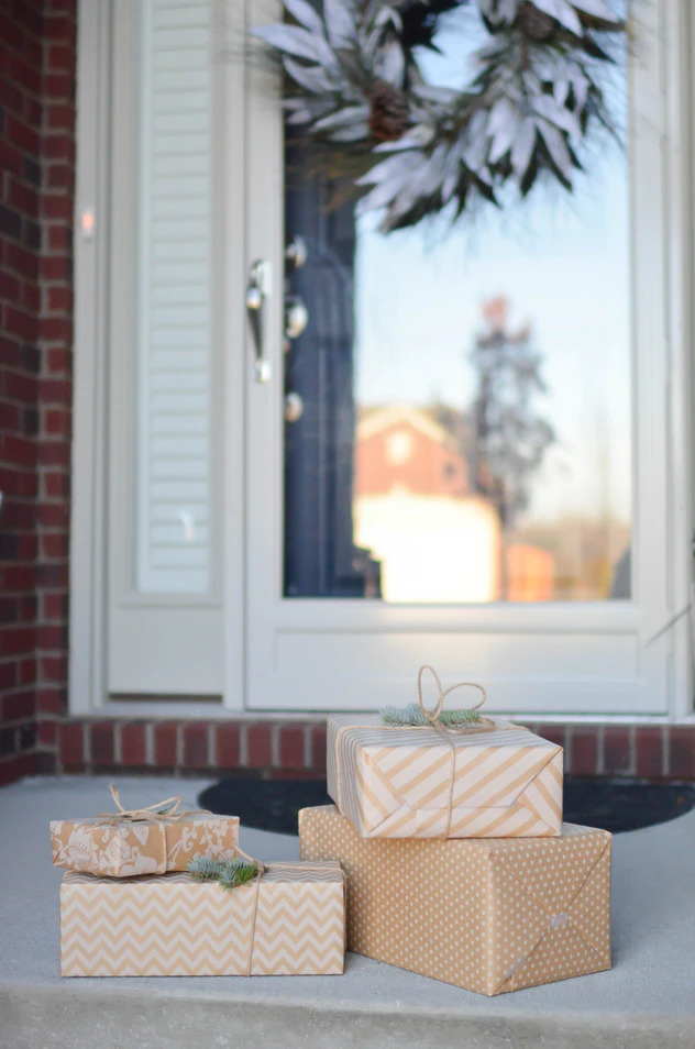 gifts on a doorstep